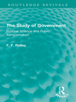 cover image of The Study of Government